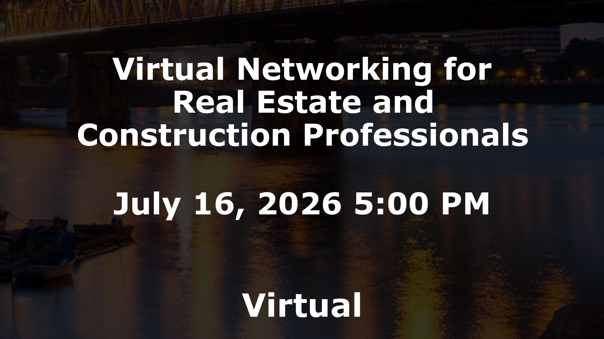 Virtual Networking for Real Estate and Construction Professionals event image